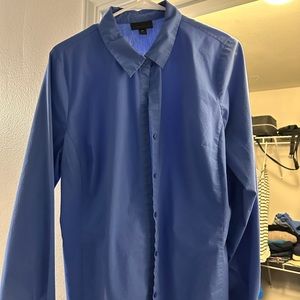 Long sleeve blue blouse
